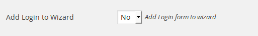 Add Login to wizard
