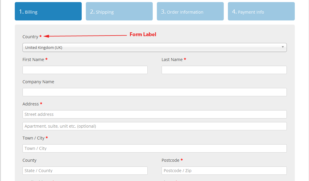 form labels